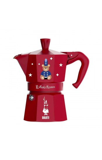 Кофеварка Bialetti Moka Express Rouge Teddy Bear (3 чашка - 130мл)