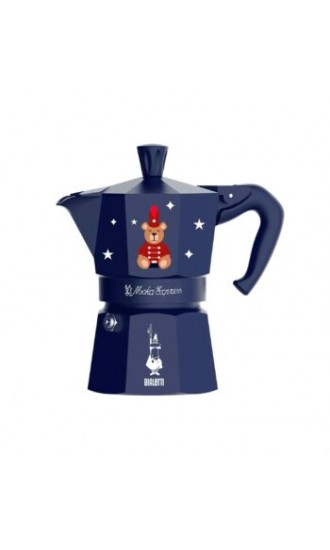 Кофеварка Bialetti Moka Express Blu Teddy Bear (3 чашка - 130мл)